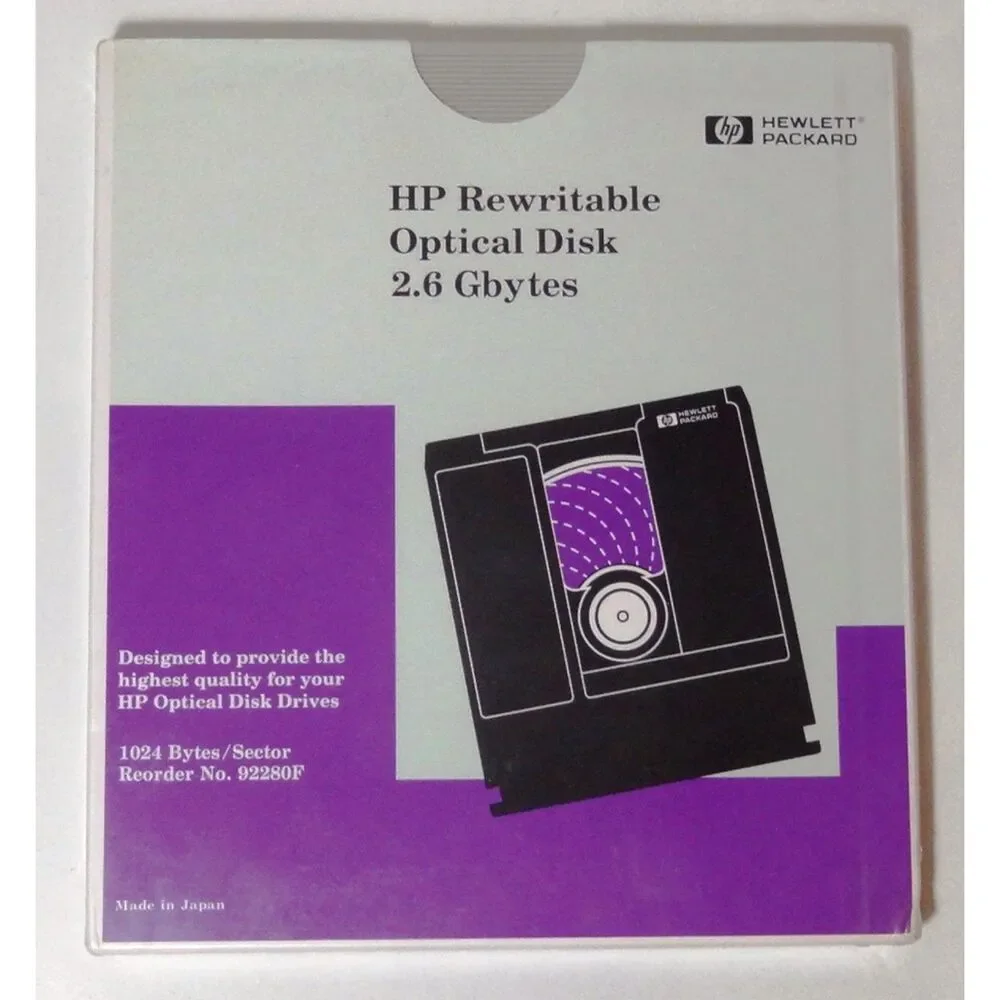 HP 92280F 2.6 GB Rewritable Optical Disk (5.25